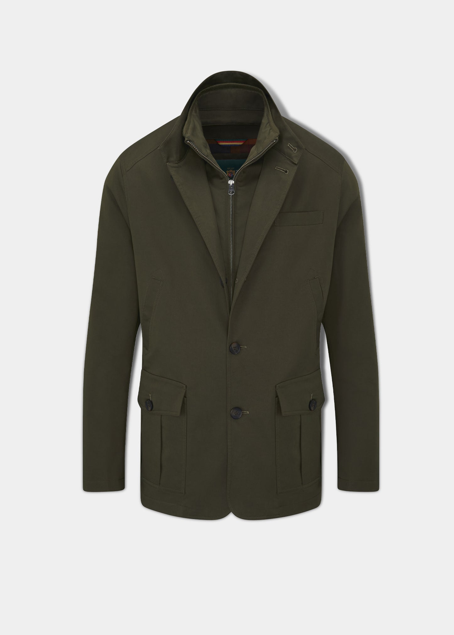 Chaqueta de algodón para hombre Southmaw en verde oliva