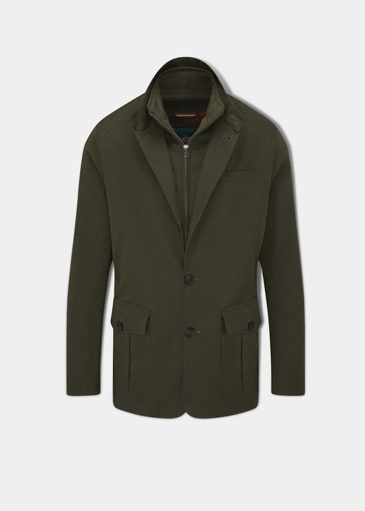 Chaqueta de algodón para hombre Southmaw en verde oliva