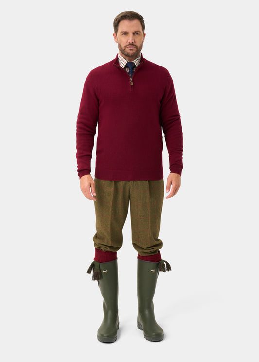 Combrook Men's Tweed Water Repellent Shooting Breeks in Sage - Regular Fit