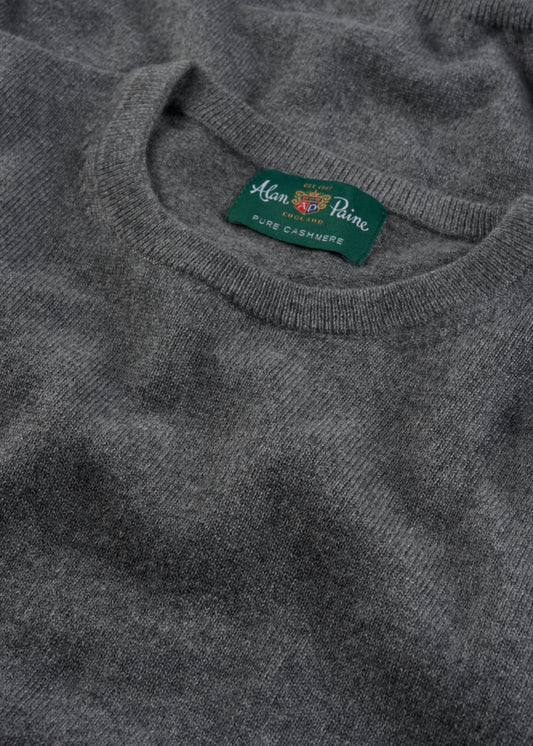 Men's Cashmere Crew Neck Jumper in Derby