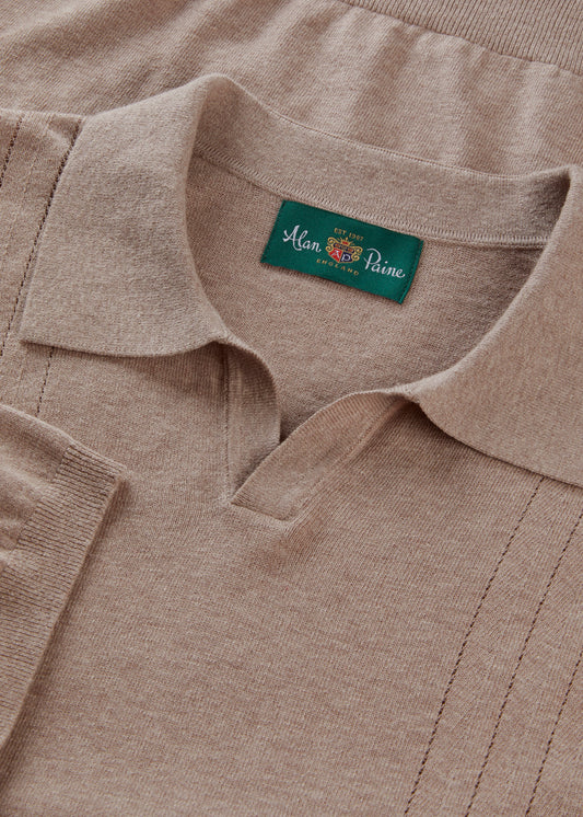 Men's Cotton Short Sleeve Jumper in Brown