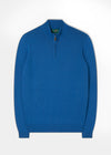 Men's Cotton Cashmere 1/4 Zip Jumper In Regatta.