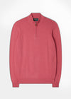 Men's Cotton Cashmere 1/4 Zip Jumper In Swizzle.