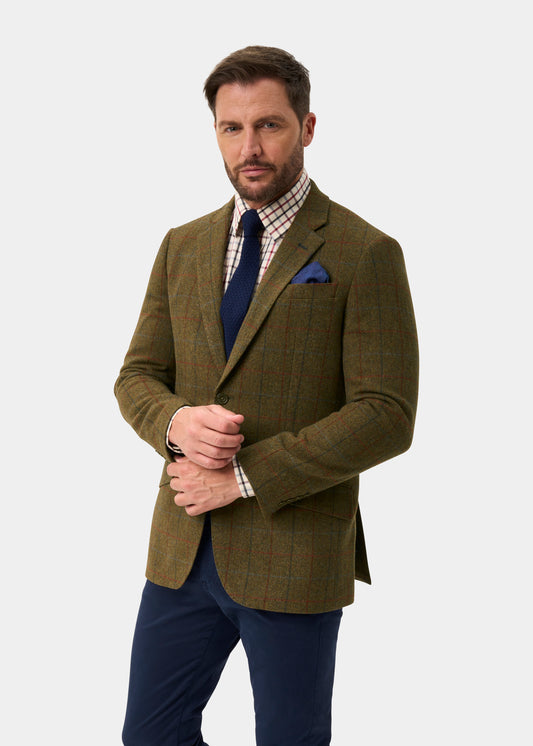 Surrey Men's Tweed Water Repellent Lined Blazer in Hawkswood - Regular Fit