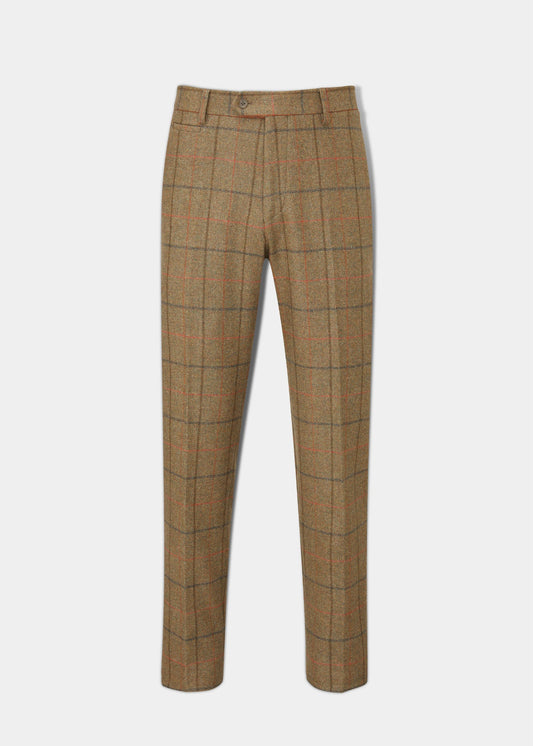 Pantalones de Tweed para Hombre Combrook en Tomillo - Corte Regular