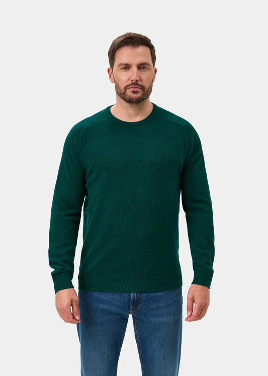 Lenzie Lambswool Crew Neck Jumper In Mallard - Regular Fit