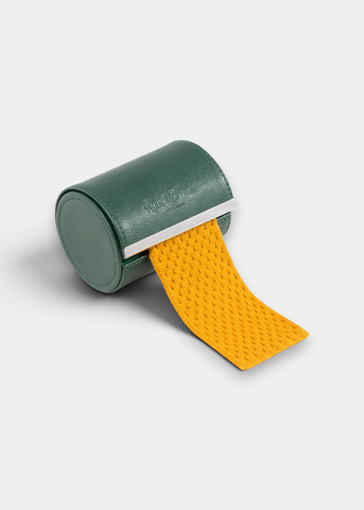 Men's Knitted Wool Tie In Gold