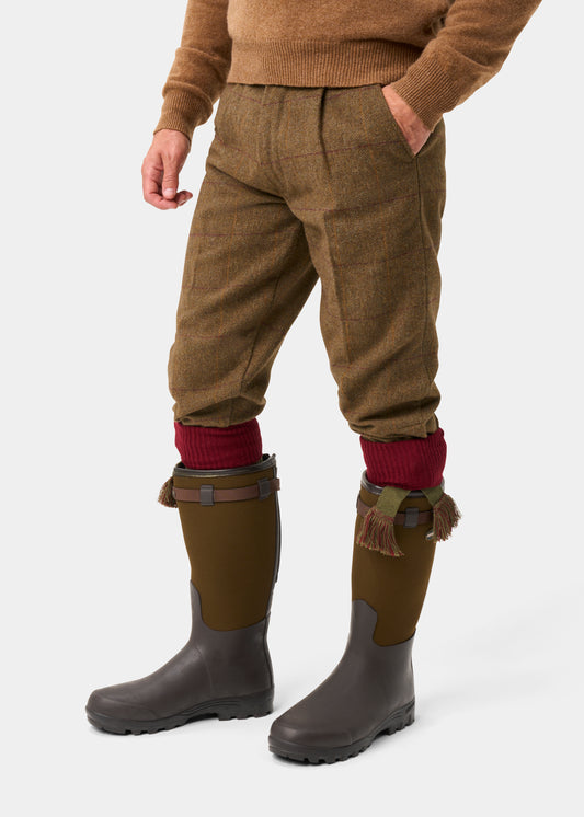 Rutland Men's Tweed Water Repellent Shooting Breeks in Birch - Regular Fit