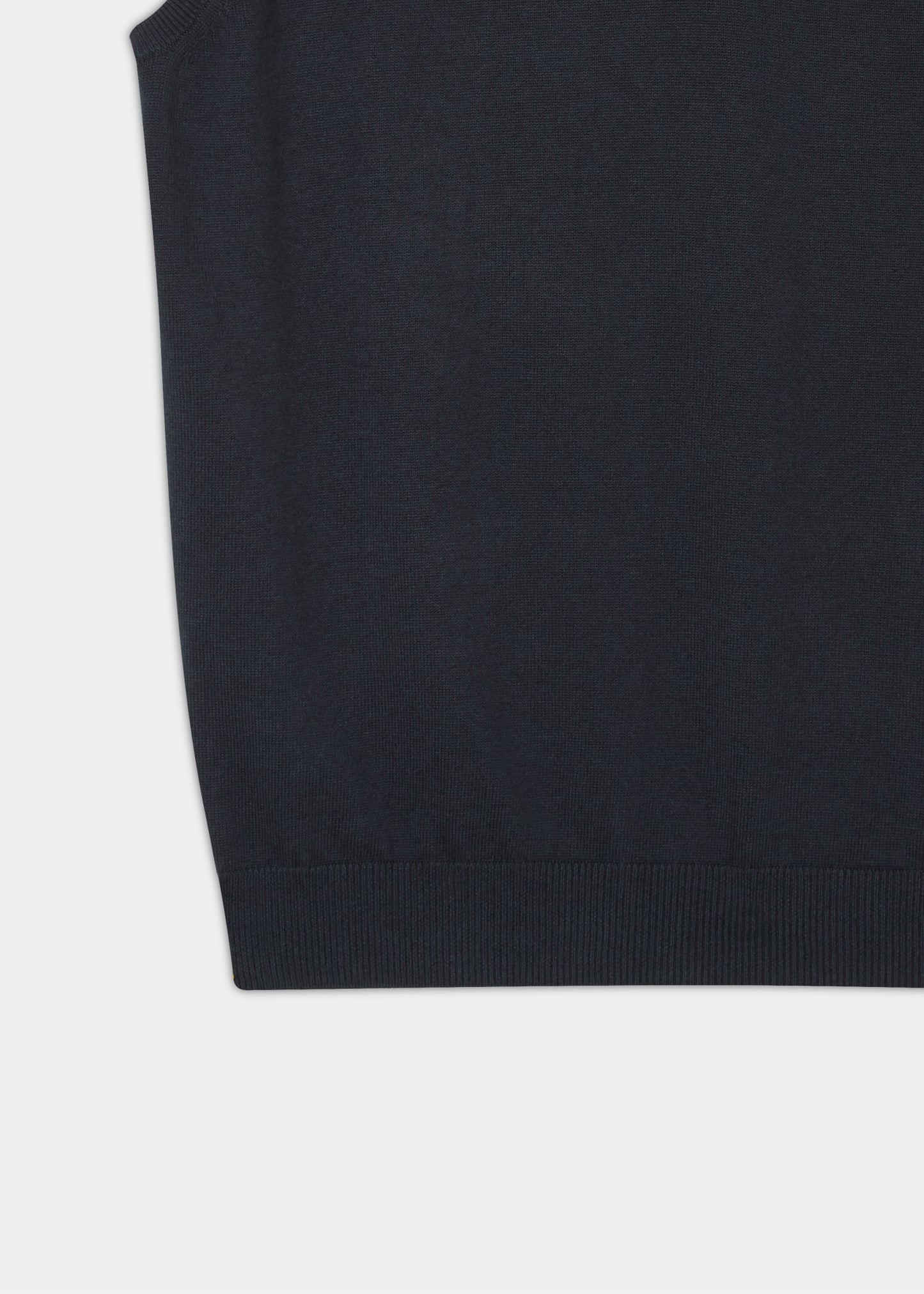 Camiseta sin mangas de cachemir y algodón en azul marino oscuro de Ellerby