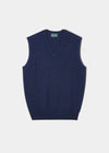 Norfolk Lambswool Slipover in Indigo - Classic Fit