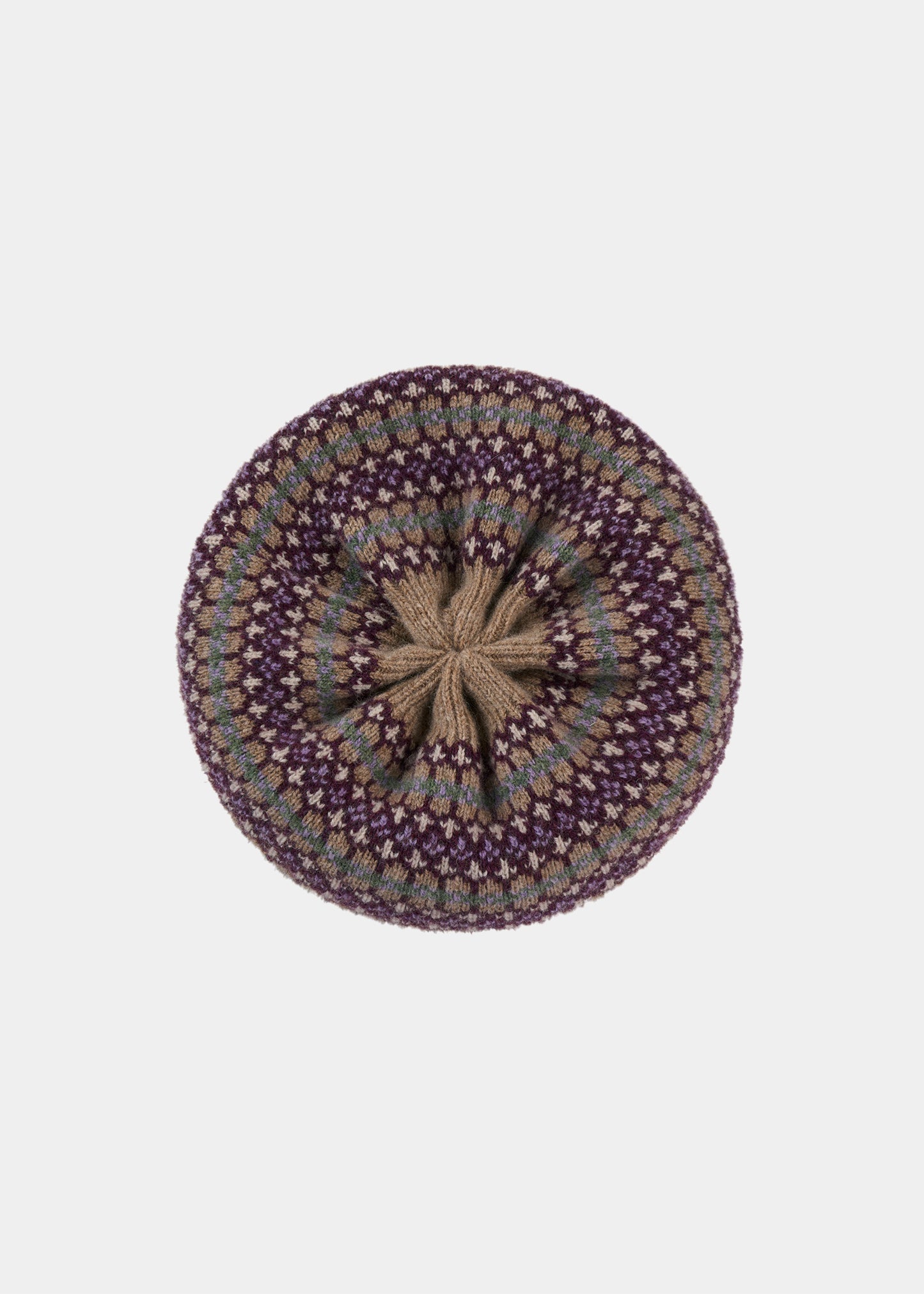 Boina de lana tejida Imogen para mujer en color nuez pacana.
