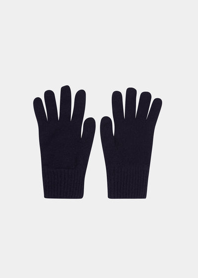 Tideswell Men's Knitted Wool Hat, Scarf and Glove Set In Navy