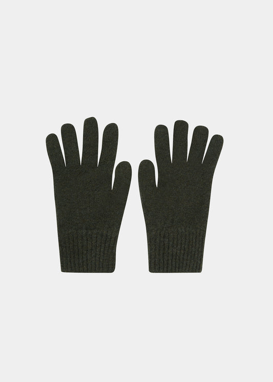 Guantes de lana de punto para hombre Tideswell en color alga marina