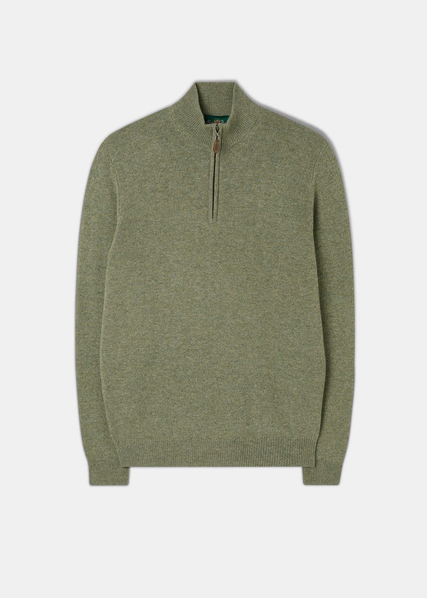 Men's Lambswool 1/4 Zip Jumper in Orchard 