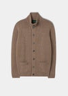 Men's Lambswool Buttoned Jumper In Mushroom