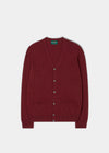 Men's Geelong Lambswool Cardigan in Redwood