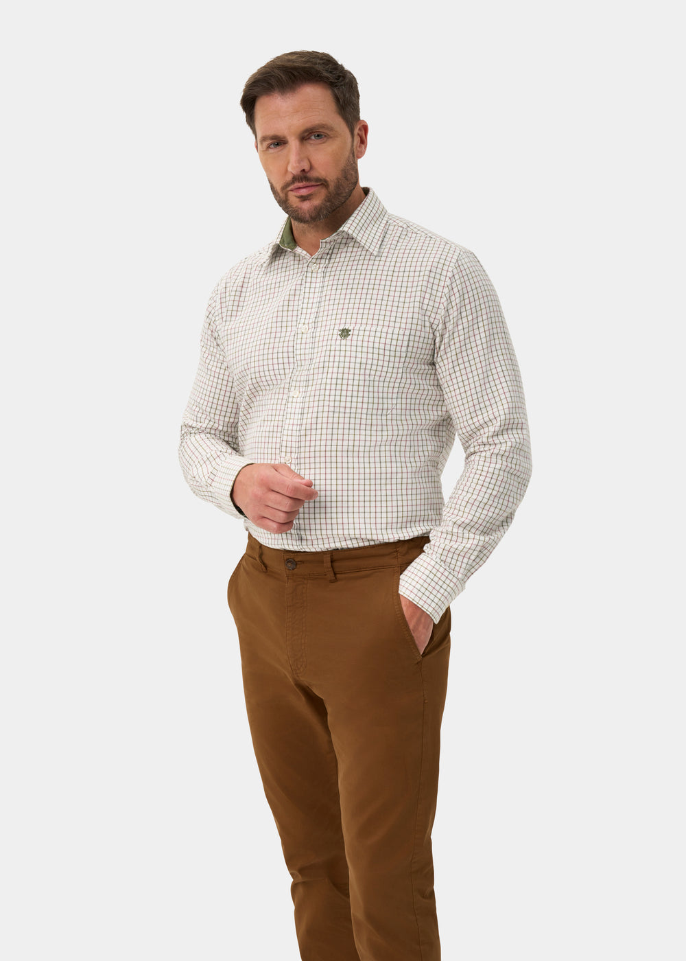 Aylesbury Men's Red Check Shirt - Regular Fit