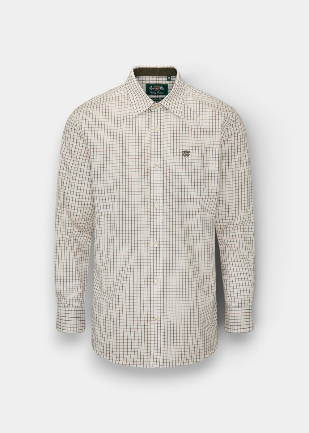 Aylesbury Men's Olive Check Shirt - Regular Fit