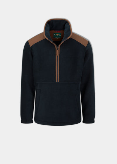 Aylsham Men's Half Zip Fleece Jacket In Dark Navy