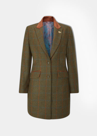 Combrook Ladies Mid-Thigh Coat In Willow