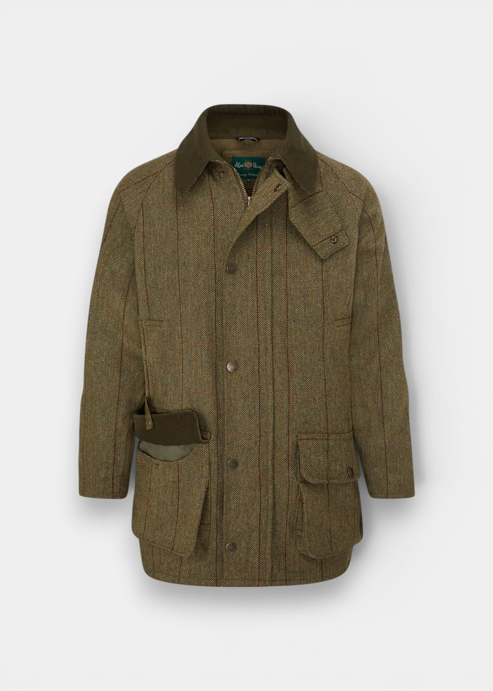 Rutland Men's Tweed Waterproof Shooting Coat in Oakley  -  Regular Fit