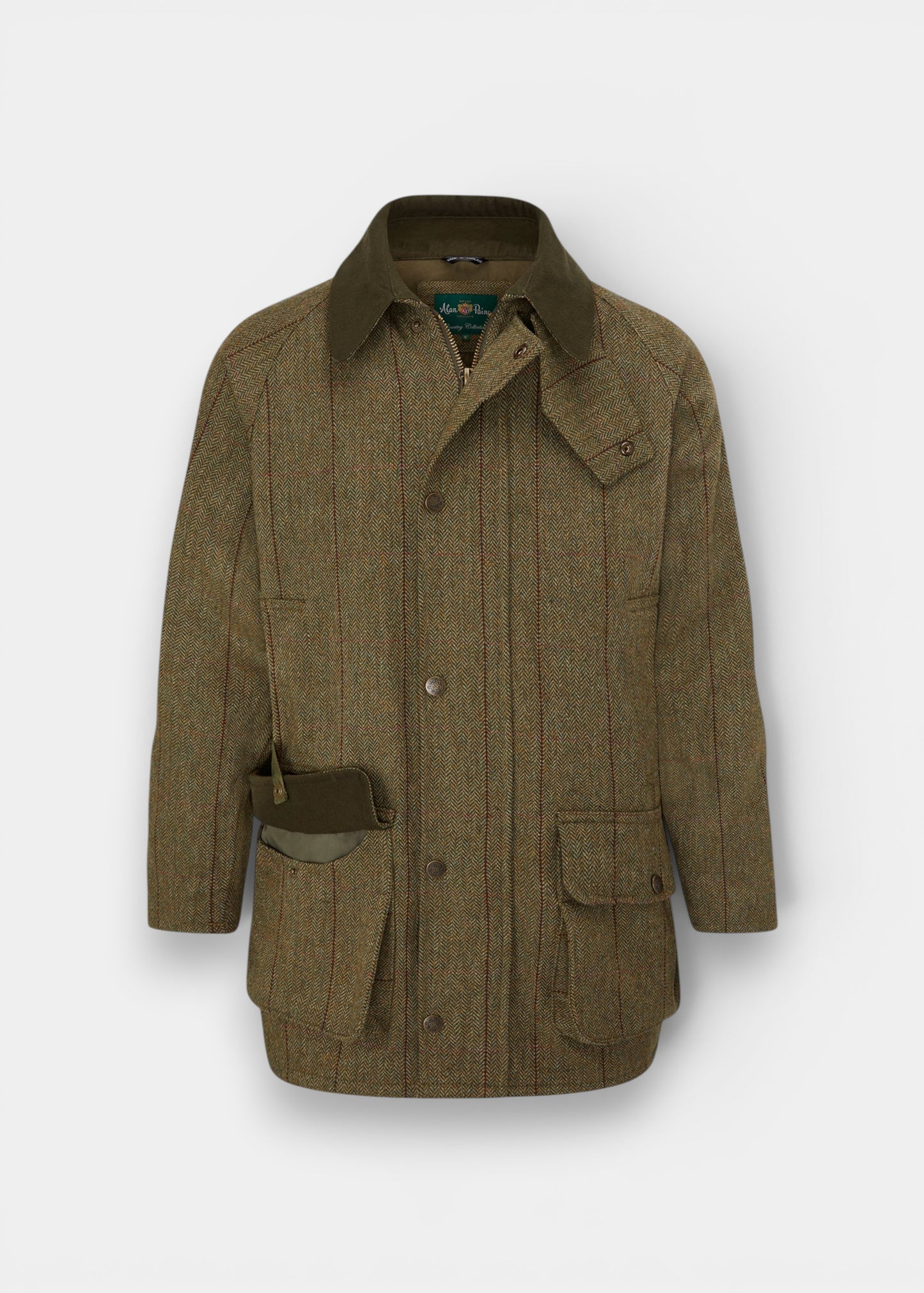 Rutland Men's Tweed Waterproof Shooting Coat in Oakley  -  Regular Fit