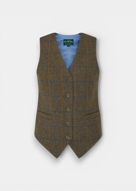 Surrey Ladies Tweed Water Repellant Waistcoat in Seabrook  -  Regular Fit