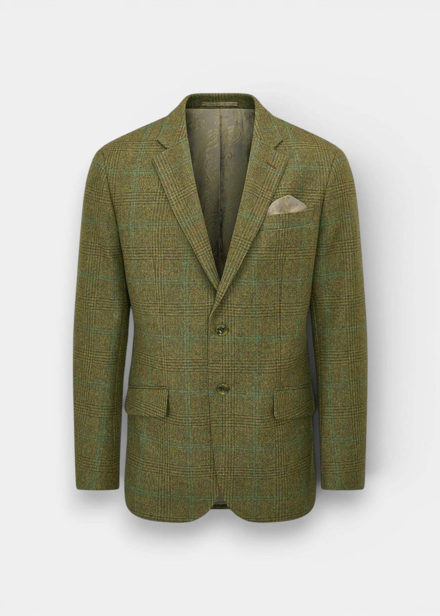 Surrey Men's Tweed Water Repellent Lined Blazer in Marsh  -  Regular Fit