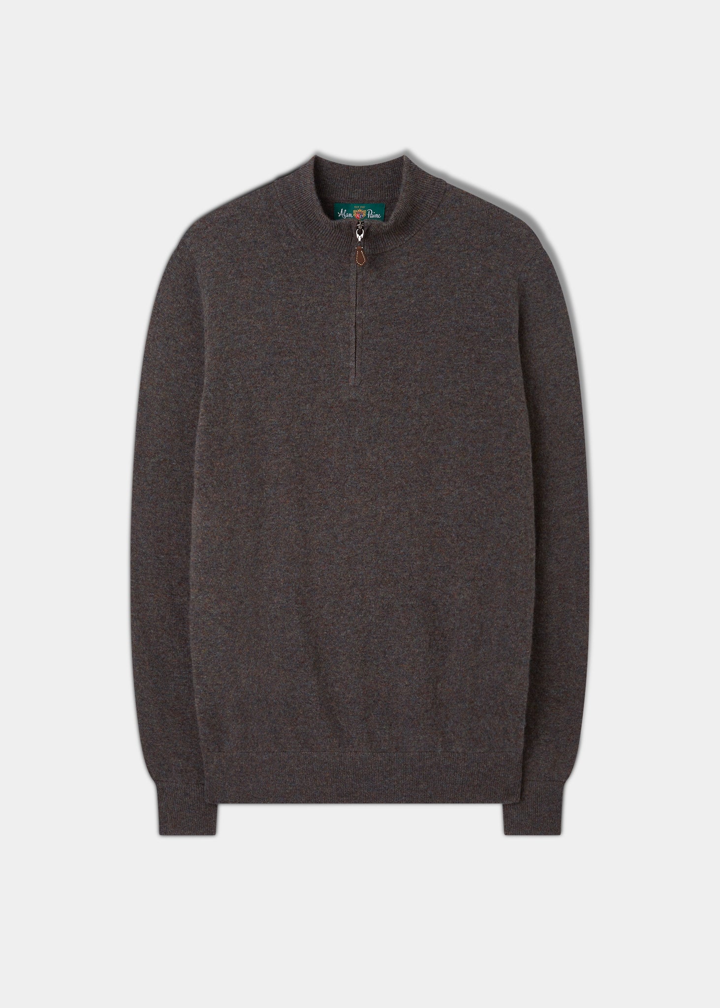 Cairns Geelong Wool 1/4 Zip Jumper in Cask