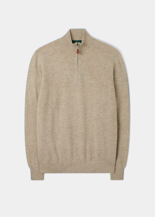 Cairns Geelong Wool 1/4 Zip Jumper in Irish Cream