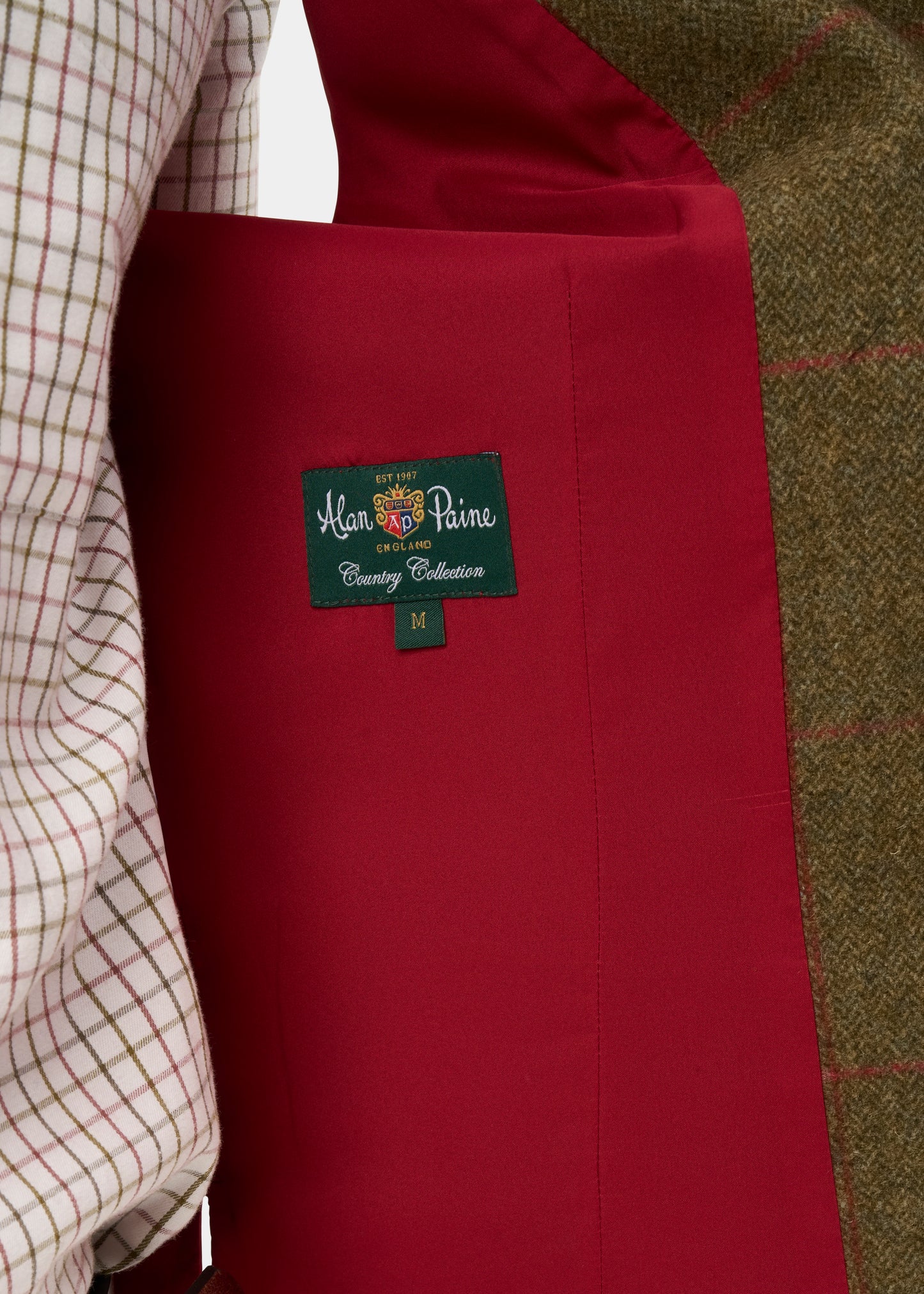 Combrook Men's Tweed Water Repellent Lined-Back Waistcoat in Sage  -  Regular Fit