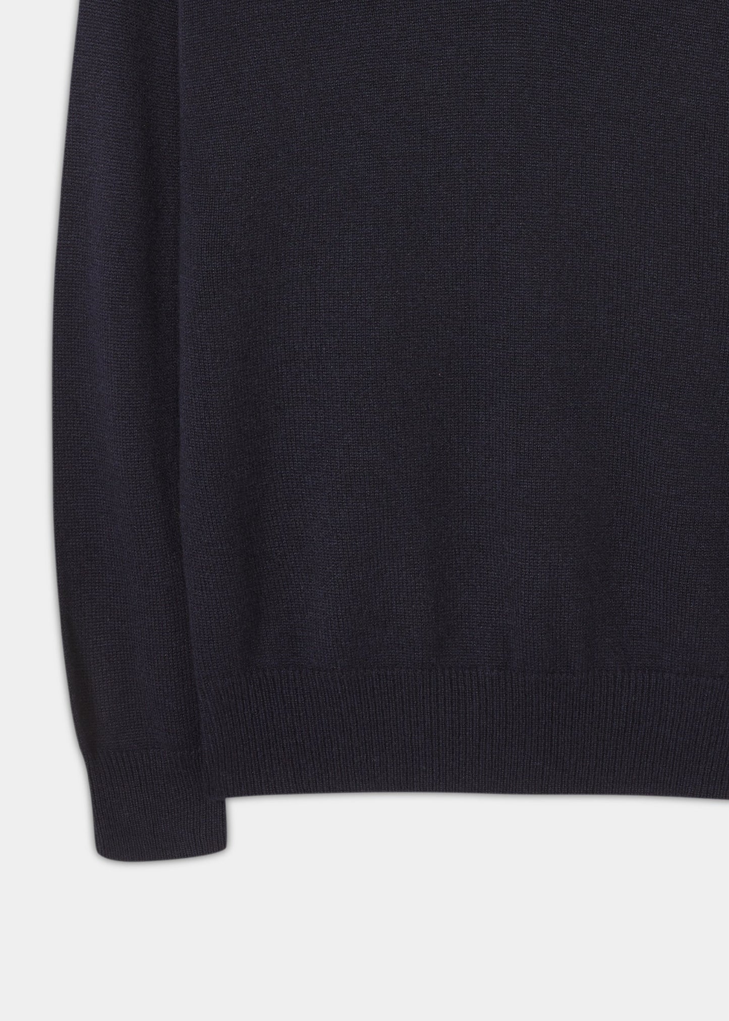 Selkirk Pure Cashmere Vee Neck Jumper In Dark Navy - Classic Fit