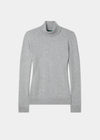 Clara Ladies Wool and Cashmere Roll Neck Jumper In Husky