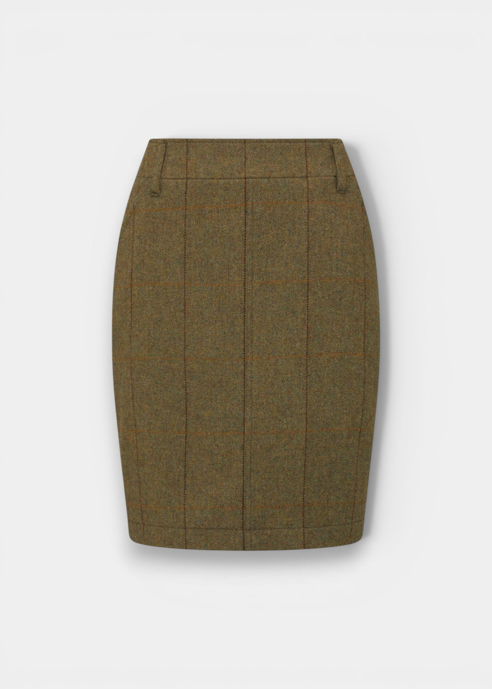 Combrook Ladies Tweed Water Repellent Skirt 49cm in Grove  -  Regular Fit