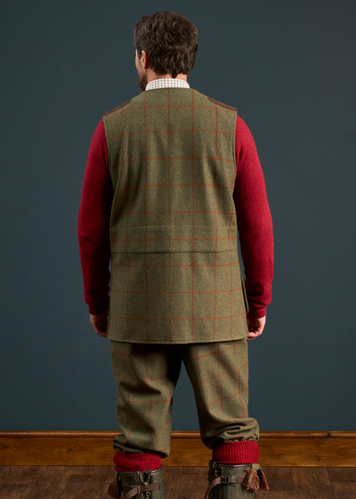 Combrook Men's Tweed Shooting Waistcoat in Reed 