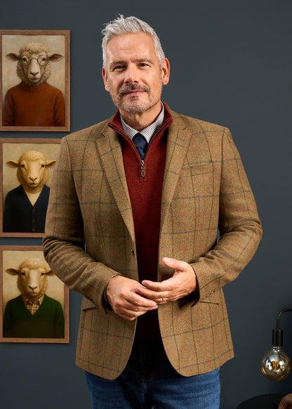 Combrook Men's Tweed Sports Blazer In Thyme 