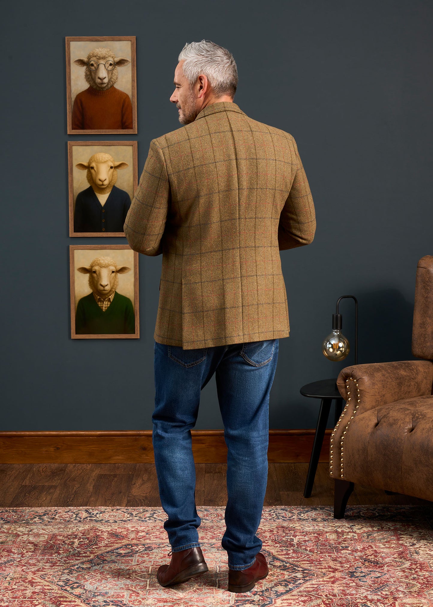 Combrook Men's Tweed Sports Blazer In Thyme 