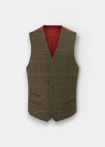 Combrook Men's Tweed Lined-Back Waistcoat In Teak