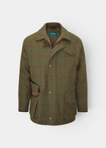 Combrook Men's Tweed Waterproof Coat in Reed  -  Regular Fit