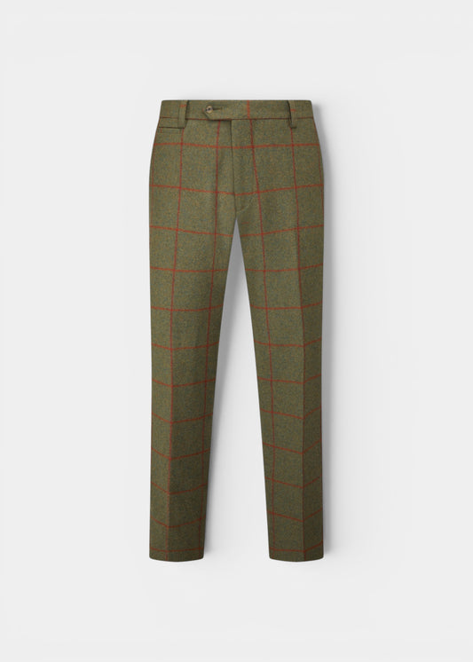 Combrook Men's Tweed Water Repellent Trousers in Reed  -  Regular Fit