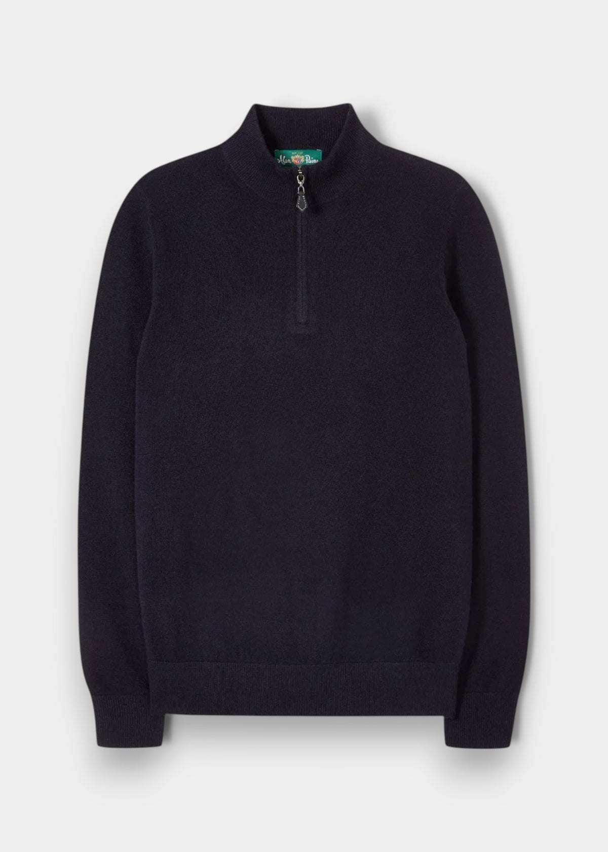 Cairns Geelong Wool 1/4 Zip Jumper in Dark Navy - Regular Fit