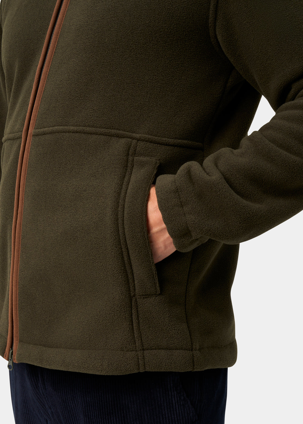 Aylsham Men's Fleece Jacket In Green - Regular Fit