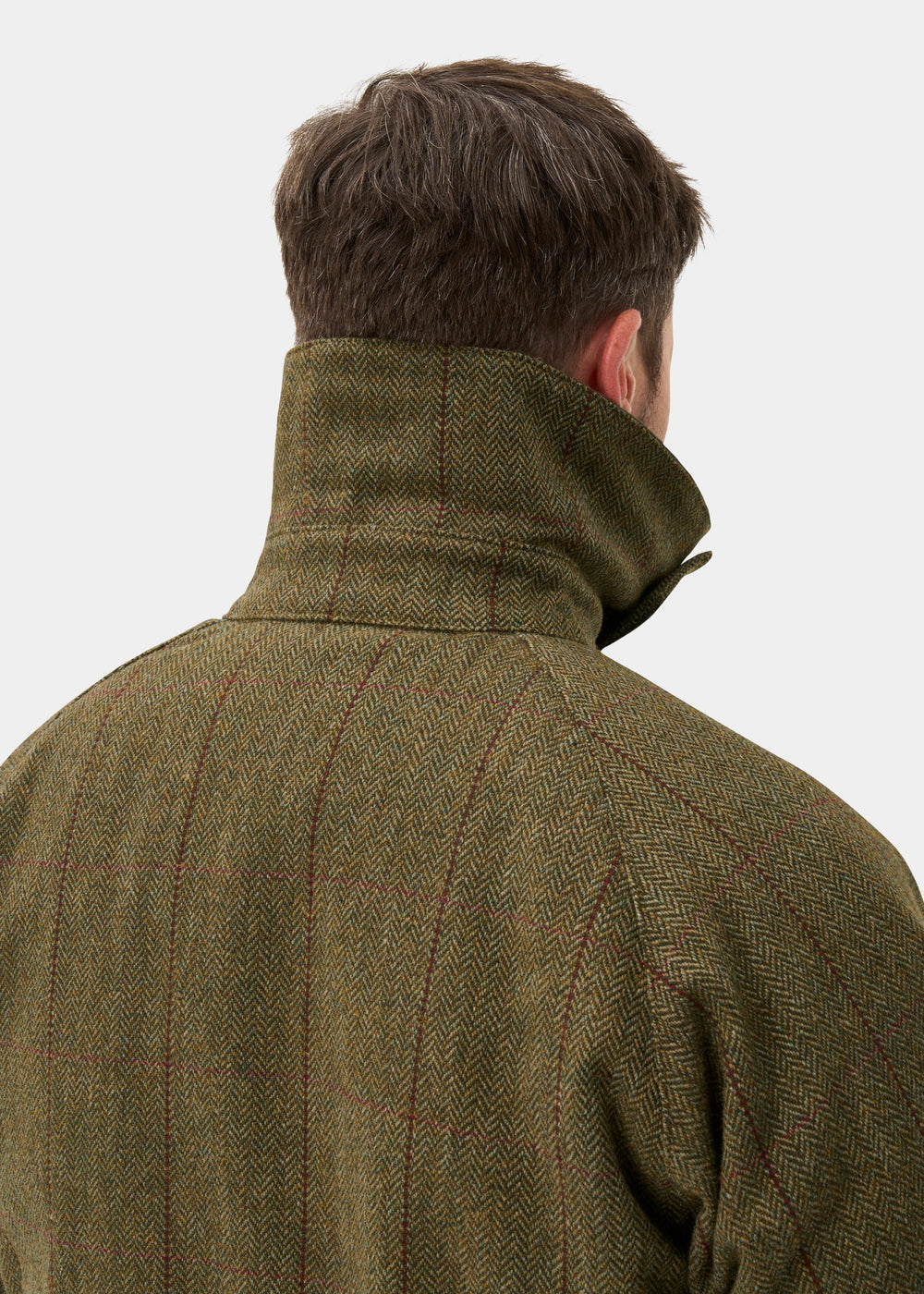 Rutland Men's Tweed Waterproof Shooting Coat in Oakley  -  Regular Fit