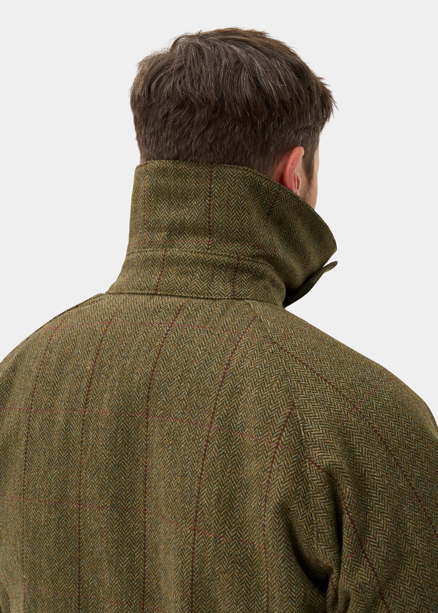 Rutland Men's Tweed Waterproof Shooting Coat in Oakley  -  Regular Fit