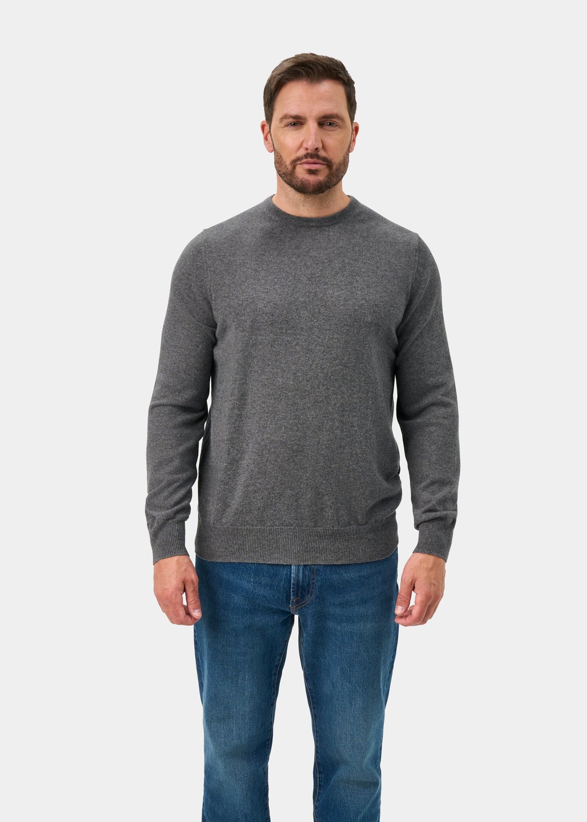 Jersey de Cuello Redondo de Pura Cashmere Melfort en Derby - Corte Regular