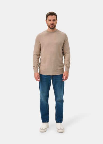 Melfort Cashmere Jumper in Linen - Regular Fit