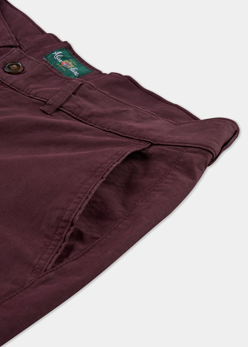 Men's Chino Trousers in Red Wine