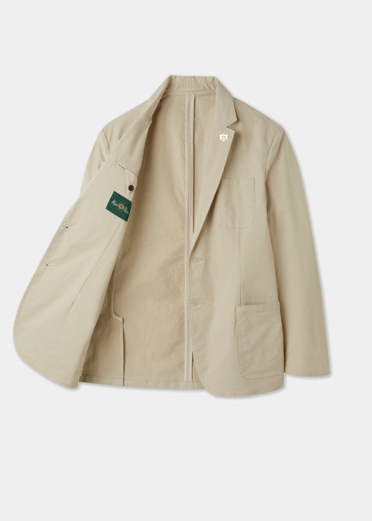 Men's Cotton Blazer in Beige