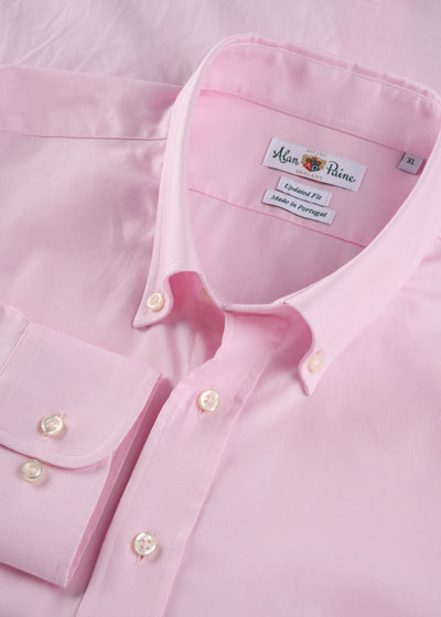 Men's Cotton Long Sleeve Shirt in Pink