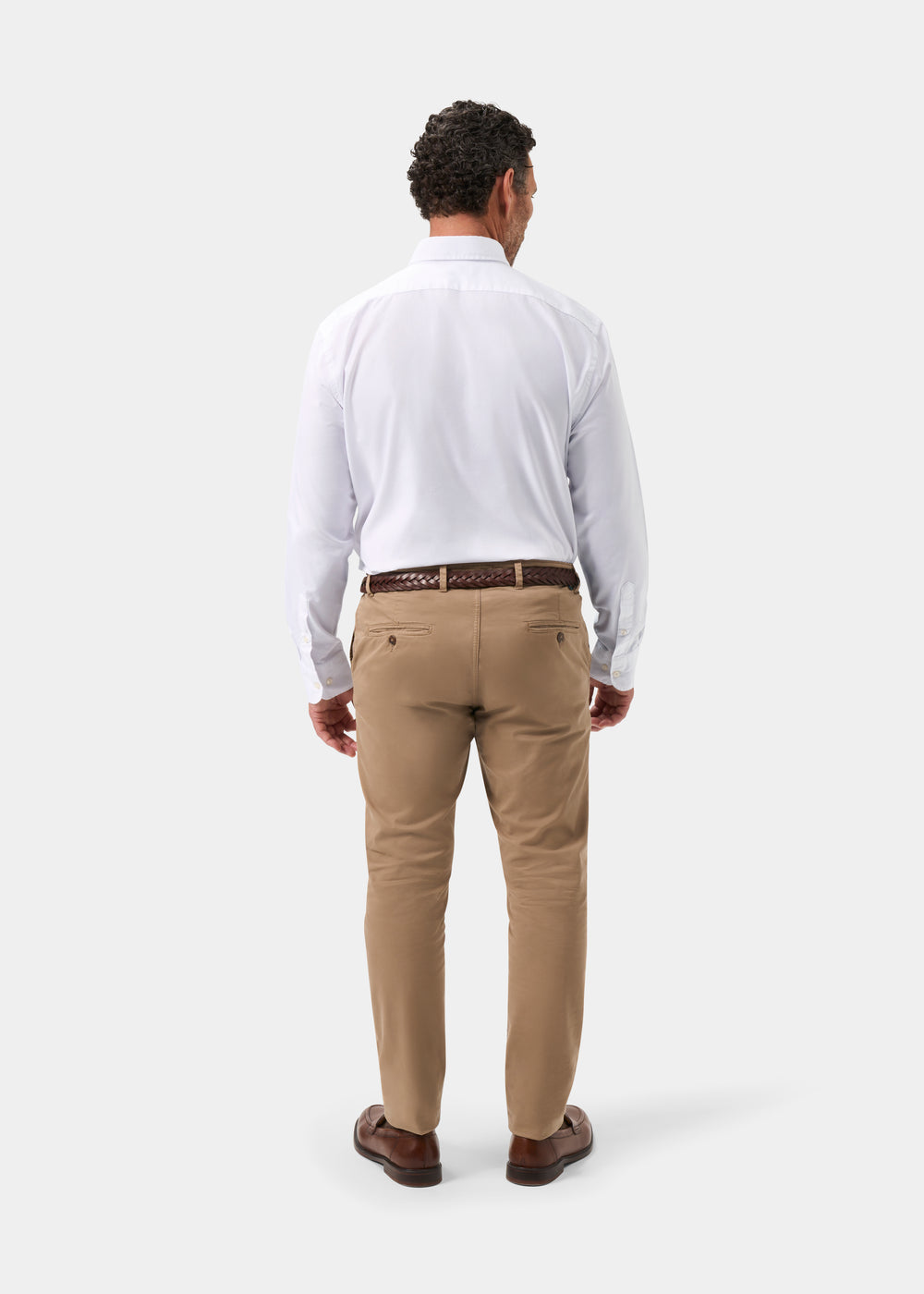 Men's Cotton Long Sleeve Shirt in White